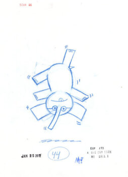 Upsidedown Elephant sketch