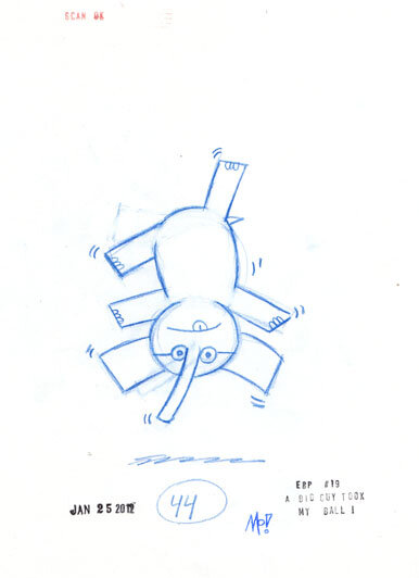 Upsidedown Elephant sketch