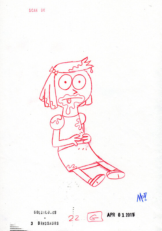 Soon Goldilocks Was Stuffed sketch