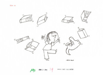 Boo! Yelled Amanda, Eek! Yelled Alligator