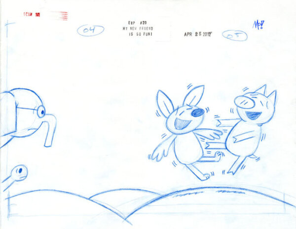 My New Friend is So Fun Title Page sketch