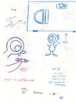 Duckling With Pencil Sketch