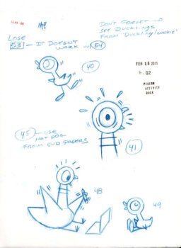 Pigeon and Duckling Sketch II