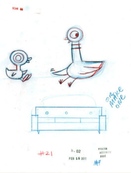 Pigeon and Duckling Sketch III