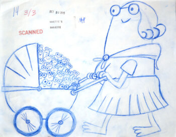 Pushing Stroller Sketch