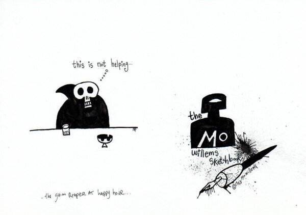 Grim Reaper and Ink Bottle