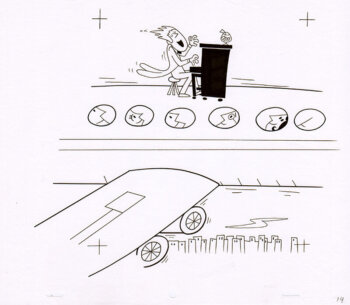 Just Overhead, a Man What Playing a Piano