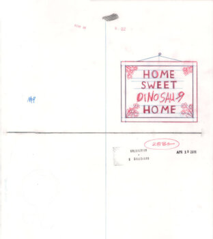 Home Sweet Dinosaur Home Sketch