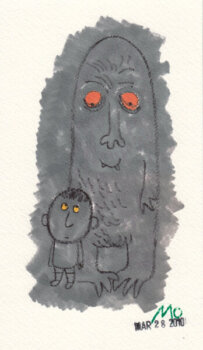 Kid with Night Monster
