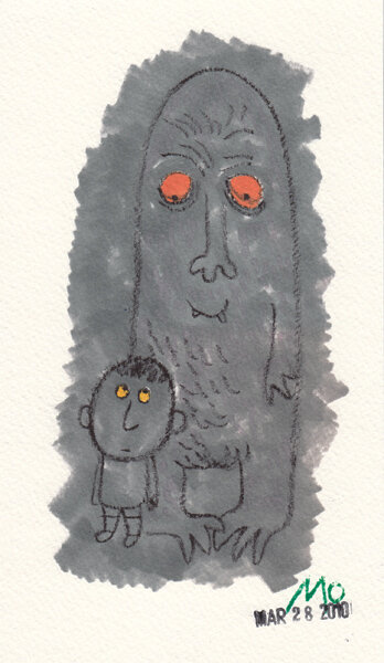 Kid with Night Monster