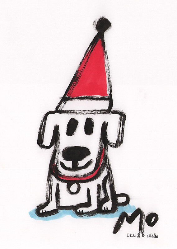 Santa Hat Dog